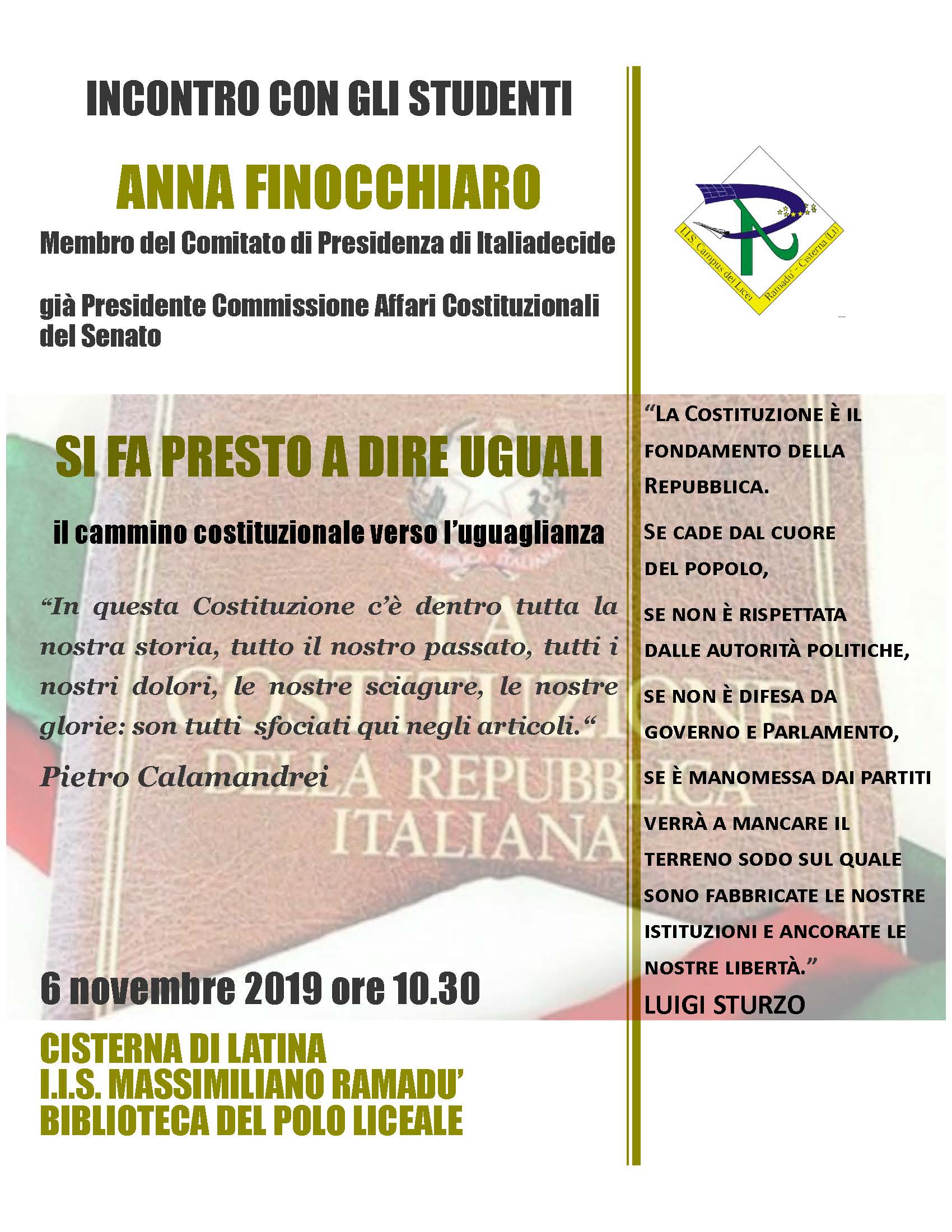 Incontro con Anna Finocchiaro